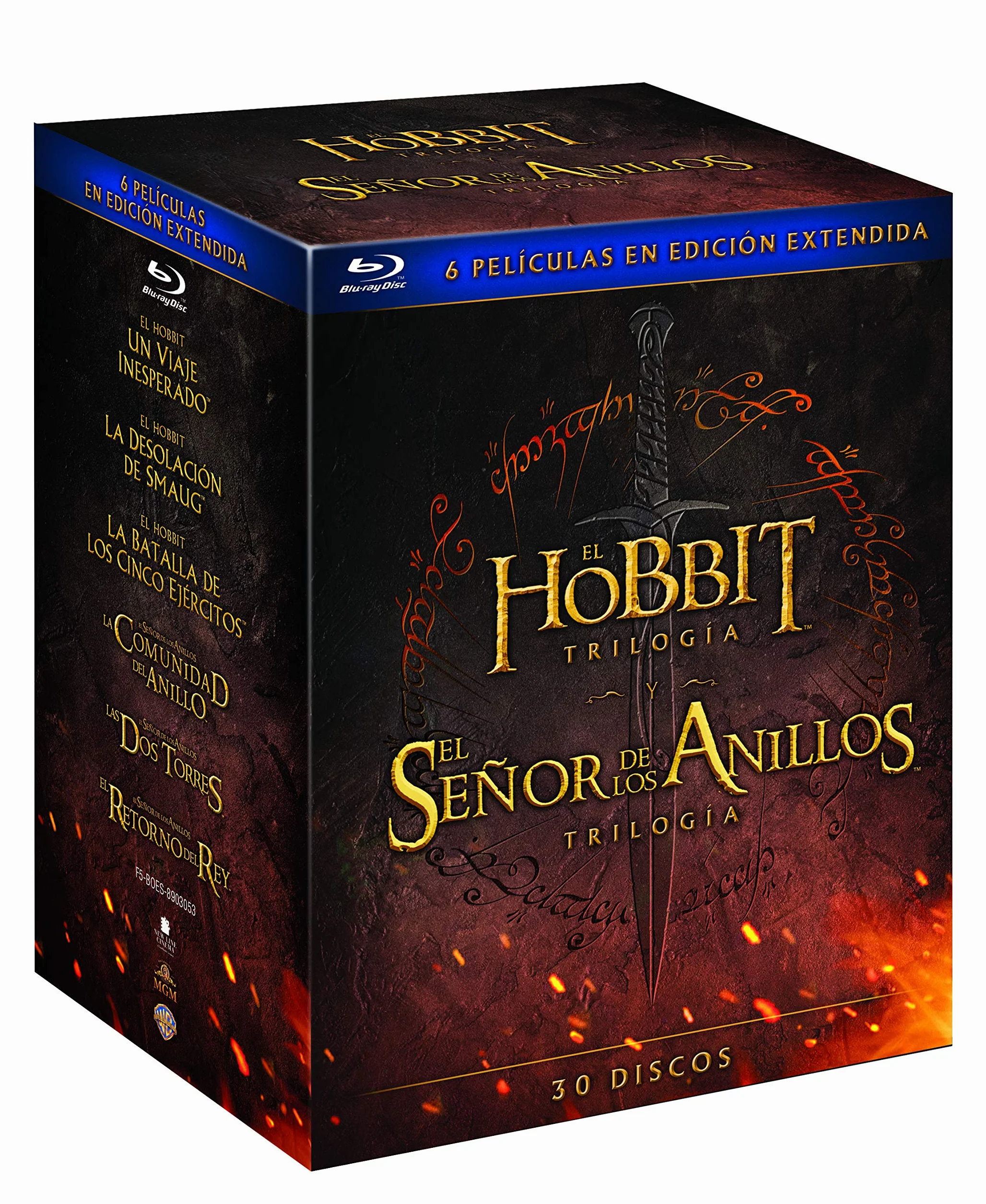 El Hobbit Trilogía El Señor de los Anillos Trilogía 30 discos