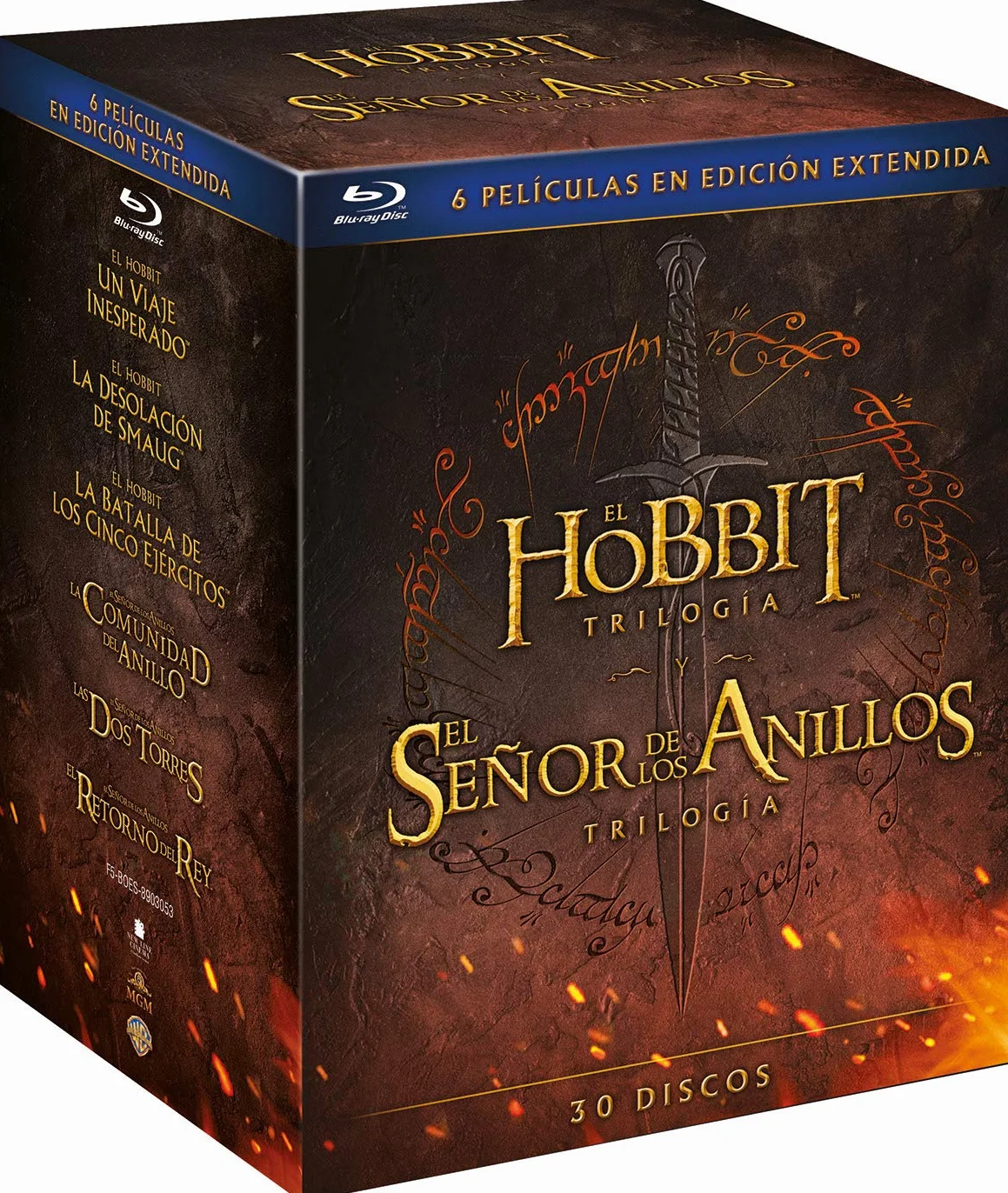 El Hobbit Trilogía El Señor de los Anillos Trilogía 30 discos